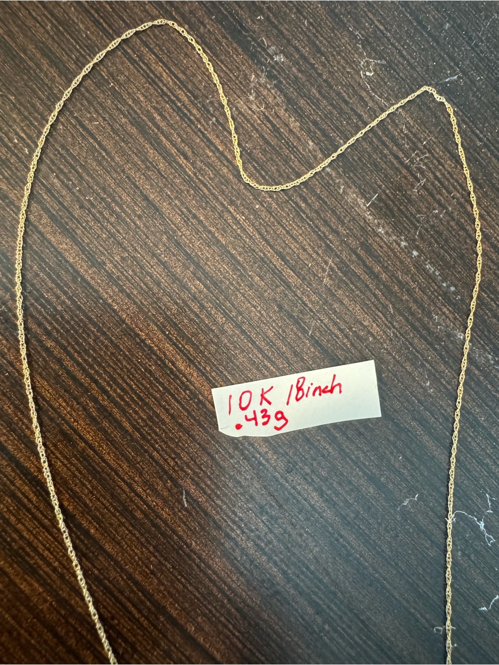 10K Gold Rope Chain Necklace - Yellow Gold 18 inch
